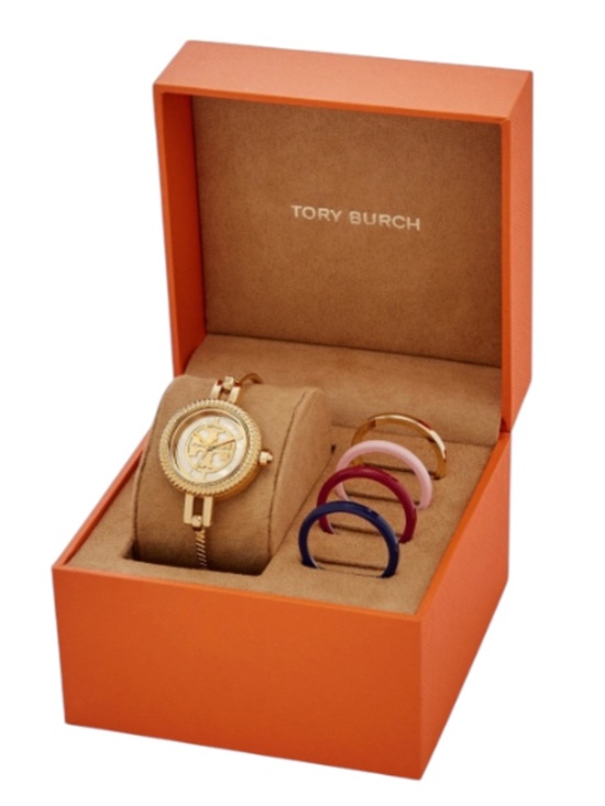 Tory Burch Womens The Reva Gold Bangle Watch Set main image 6